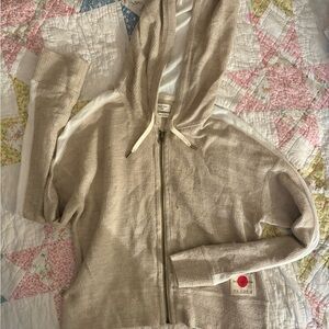 Billy Reid Cream Textured Hoodie